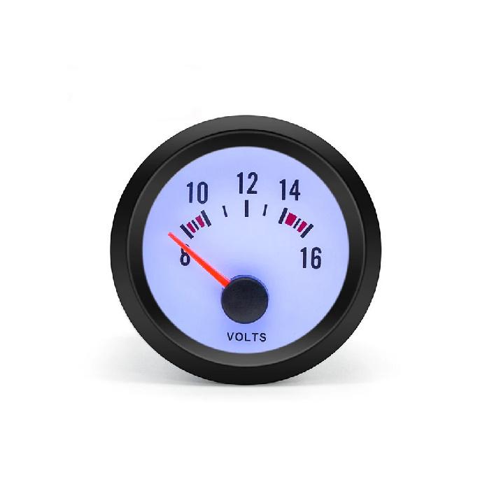 52mm Auto Car Refitting Volt Gauge 8~16V Blue LED Light 12V Battery Voltage Instrument Meter
