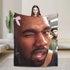 K-kanyes W-wests Funny Meme Blanket Multi-size Cozy and Lightweight  Throw Blankets for Sofa Couch and Bed