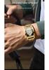 Men's Waterproof Luminous Tourbillon Leather Watch with Fashionable Motorcycle Gear Design
