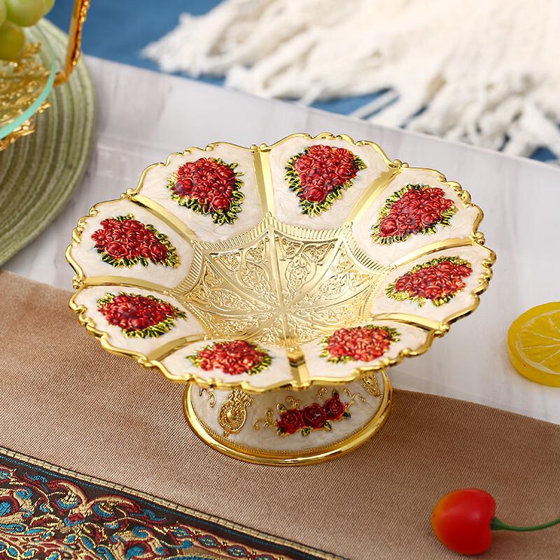 ZISIZ European Style Metal Decorative Fruit Plate