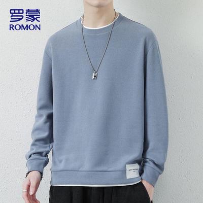 Herren lässiger Rundhals-Pullover mit langen Ärmeln