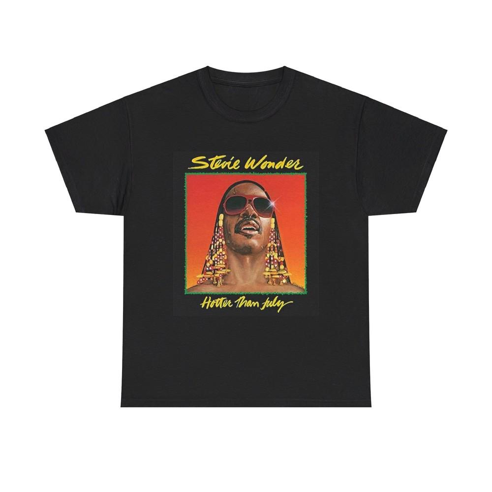 

Stevie wonder T-shirt hotter than July retro music Unisex Heavy Cotton Tee Unisex T-Shirt XXXXL