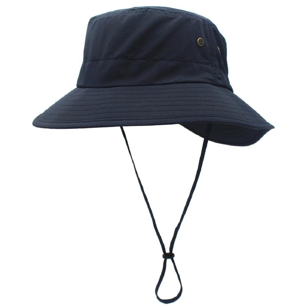 Connectyle Mens Women Lightweight UPF 50+ Wide Brim Safari Quick Dry Sun Hat Female UV Protection Fishing Hat with Strap Cool