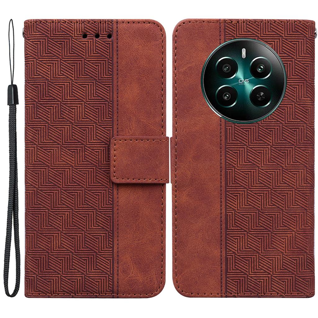 For Realme 12 4G/12+ 5G/Narzo 70 Pro 5G Case Full Protection Geometry Imprinted Phone Cover