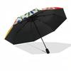 1pc Women Harmony Automatic Folding Umbrella, Heavy Duty 8 Rib Iron Frame,  Suitable for Travel, Daily Use, Birthday, Decor Gift  05