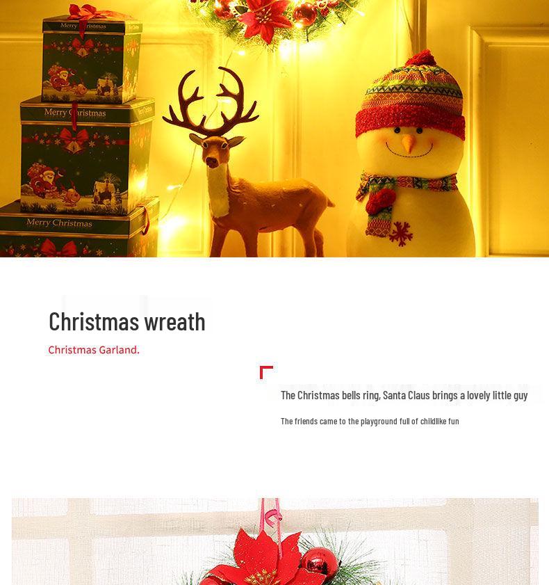 Julekrans og Hengende Ornamenter - Festlig Vegg- og Dørdekorasjon, Kreative Anheng og Gaver.