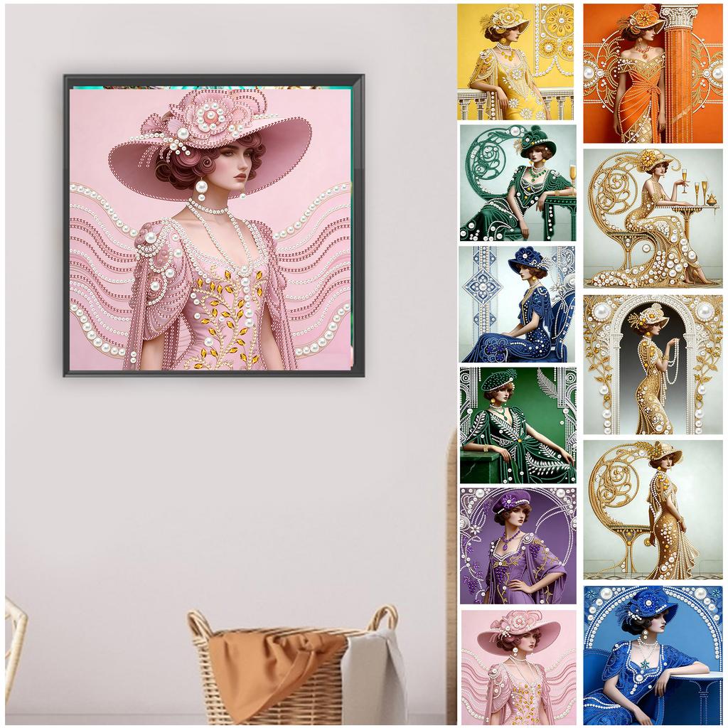 Schönheit Speziell Geformte 5D DIY Teilbohrer Diamanten Punkte Edelstein Kunst Kits für Erwachsene DIY Geschenk Heimdekoration Kristall Diamant Kunst 30x30cm