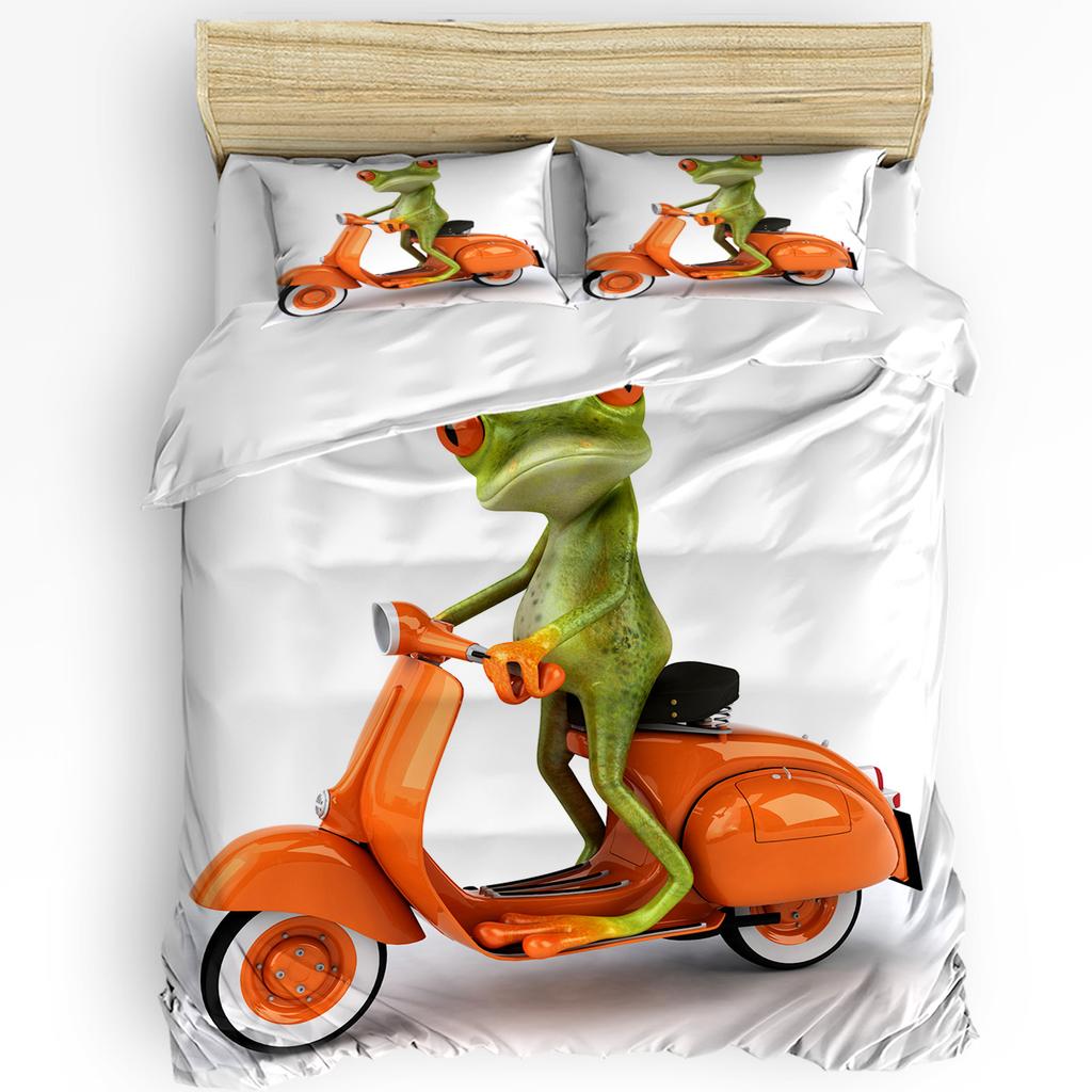 Frosch Liebe Bettbezug Bett Bettwäsche Set Für Doppel Zuhause Textil Bettdecke Kissenbezüge Schlafzimmer Bettwäsche Set (Kein Blatt)