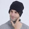 Mens Plush Lining Beanie Winter Hat Outdoor Sports Keep Warm Knitted Skully Hat Cycling Camping Cap Cold Weather Gear