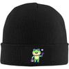 New Cute Cartoon Frog Funny Knit Hats For Unisex And Women Plain Knit Hat Winter Soft Warm Stretch Thick Trendy Beanies Hats C