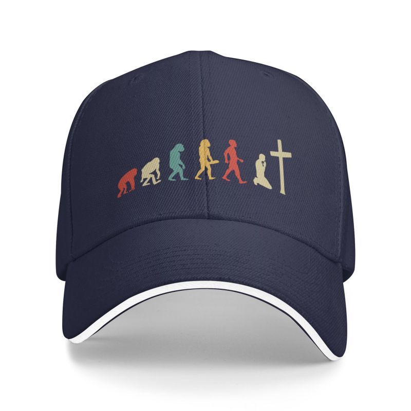 Cool Jesus Evolution Of Religion Baseball Cap Unisex Women Personalized Adjustable Adult Christian Religious Faith Dad Hat Summer