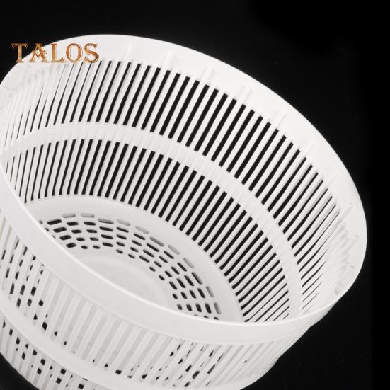 Stainless Steel Salad Spinner with Drain Basket Anti-Slip Base Stop Button Large 5.3 Quart Vegetables Dryer