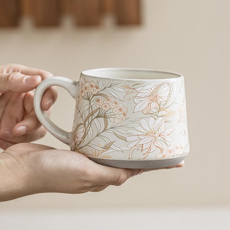 High Value Creative Big Belly Cup Ceramic Mug Household Water Cup Oat Milk Breakfast Cup Afternoon Tea Coffee Cup