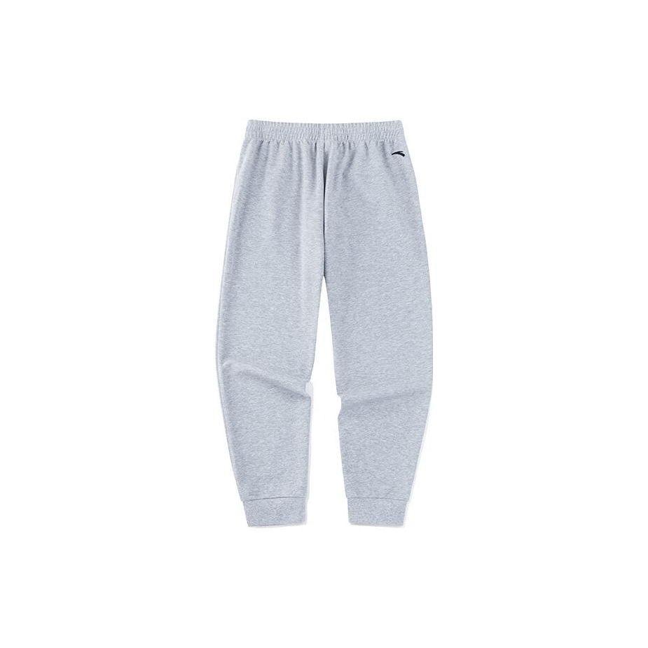 Anta Série Basquete Cor Sólida Punho Tricot Calças Esportivas Casuais Masculinas Partes de Baixo Cinza 952321317-2