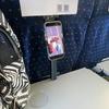 Portable Rotating Telescopic Phone Holder for Travel: Ideal for Trains, Airplanes, and Desktops