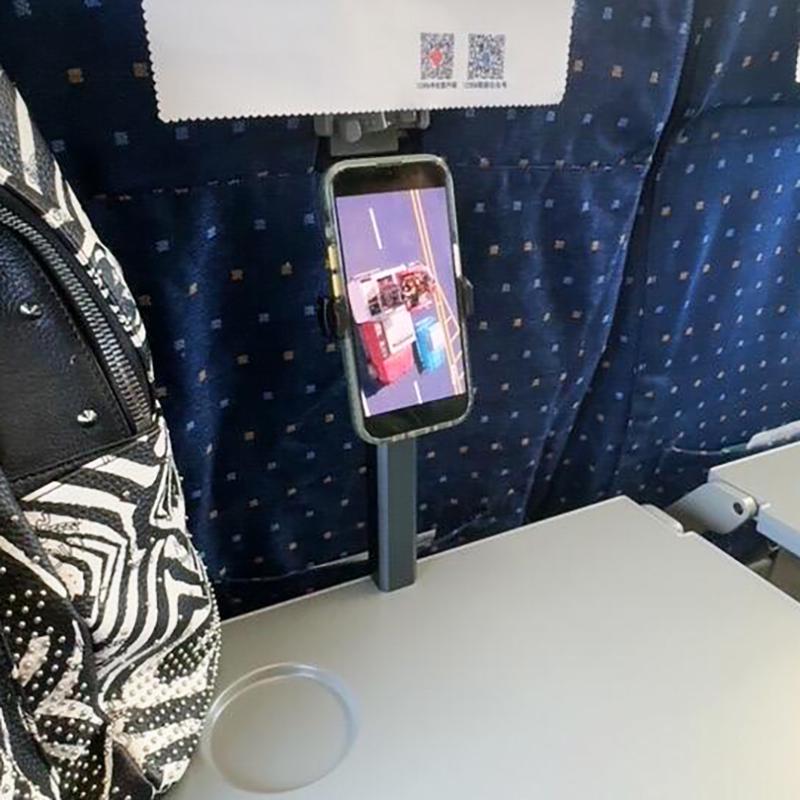 Portable Rotating Telescopic Phone Holder for Travel: Ideal for Trains, Airplanes, and Desktops