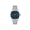 Montre Automatique Mécanique Étanche Série Dulur 32mm Cadran Argent Bleu Boîtier Acier Inoxydable Bracelet Acier T099.207.11.048.00