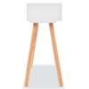 VidaXL Table console Bois de pin massif 80 x 30 x 72 cm Blanc