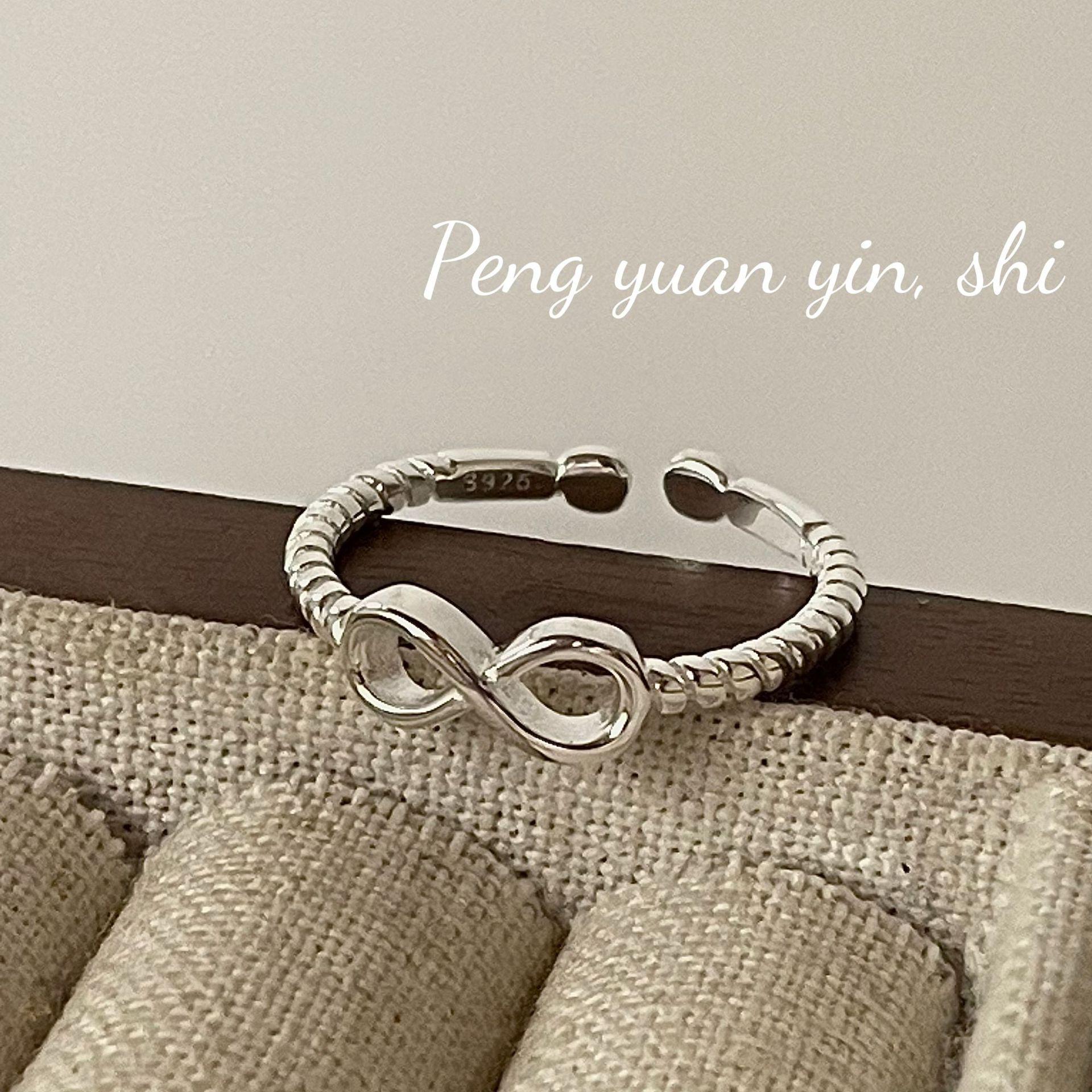 Su Chuang S925 Sterling Silver Knot Twist Adjustable Women s Ring Adjustable