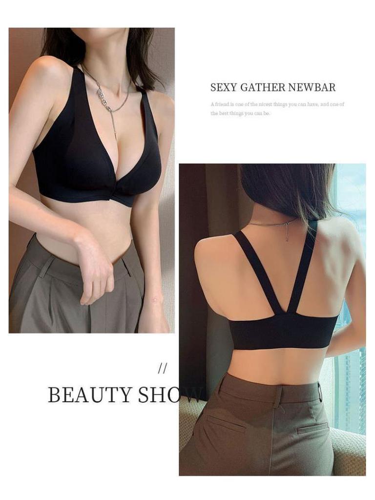 Push-up BH med stängning framtill, sidostöd och is-silke för liten byst