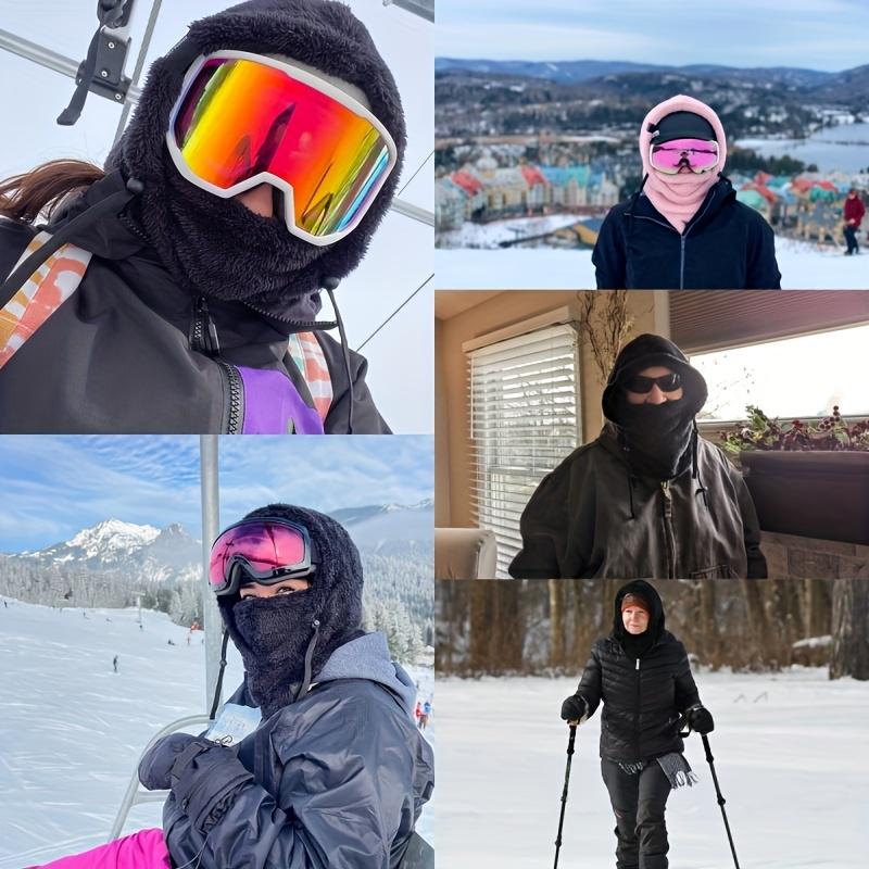 Passamontagna Invernale Maschera da Sci Antivento Termica Addensata Peluche Copri Viso Cappello con Cappuccio Anti-Freddo Sport all'Aperto Ciclismo Corsa Cappellino