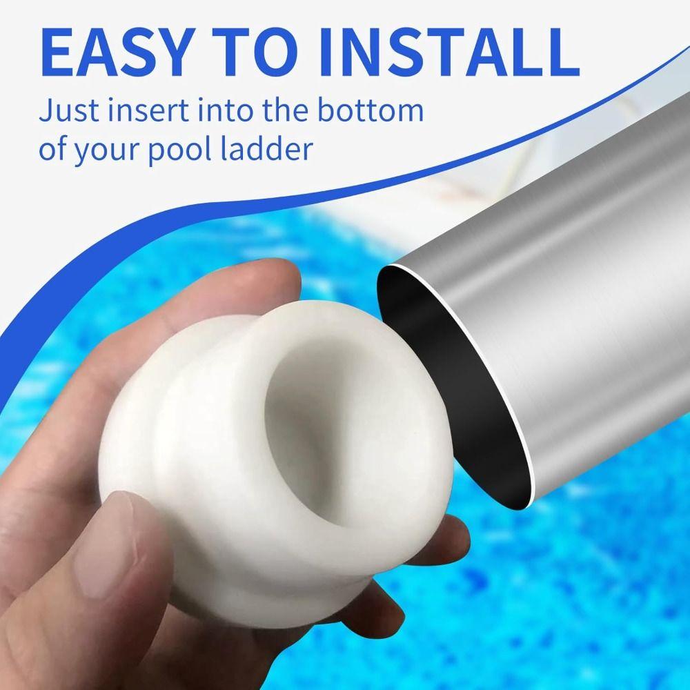 Rubber Pools Ladder Caps White End Plugs New Pools Ladder Bumpers  Inground Pools Ladder