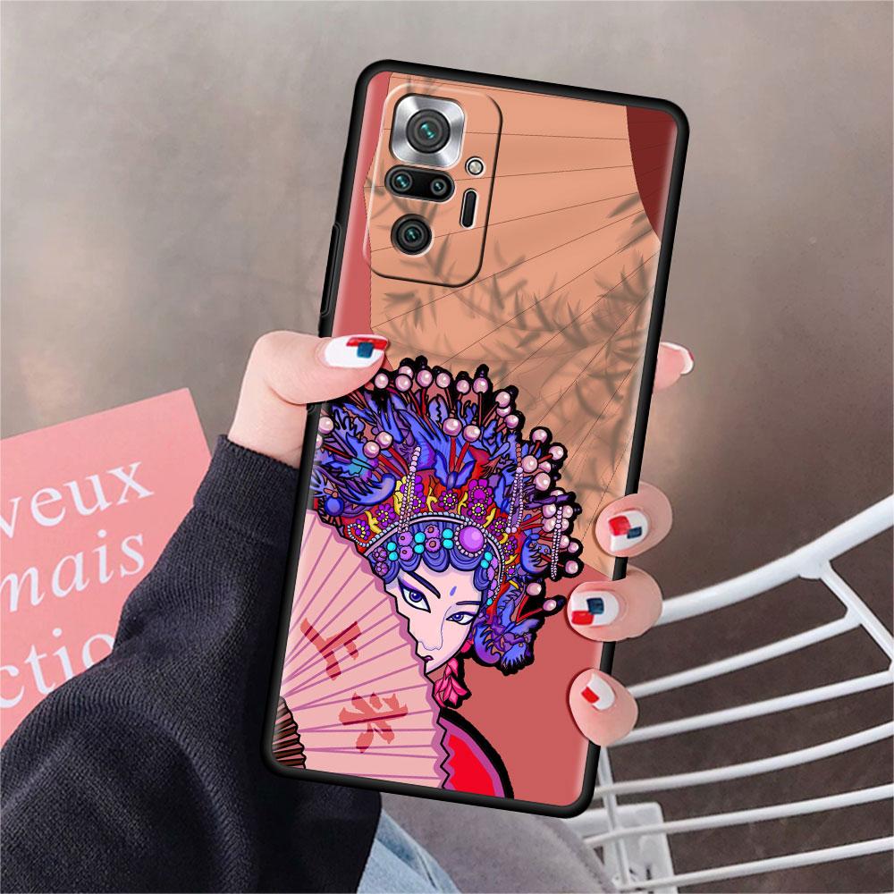 Funda For Xiaomi Redmi Note 10 9 11 Pro Soft Phone Case 10S 9S K40 8 9A 9C 9T 7 10C 8T Silicone Cover Opera Retro Girl Shell Sac