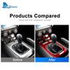 Real Hard Carbon Fiber Cover Sticker For Chevrolet Camaro 2010 2011 2012 2013 2014 2015 For Maunal Car Gear Shift Panel Trim