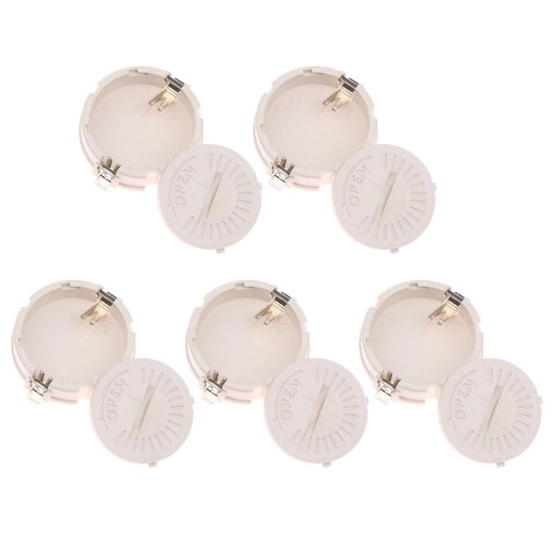 CR2450 Battery Holder With Cover Coin Button Battery Holder Container Case For Secure Battery Installation