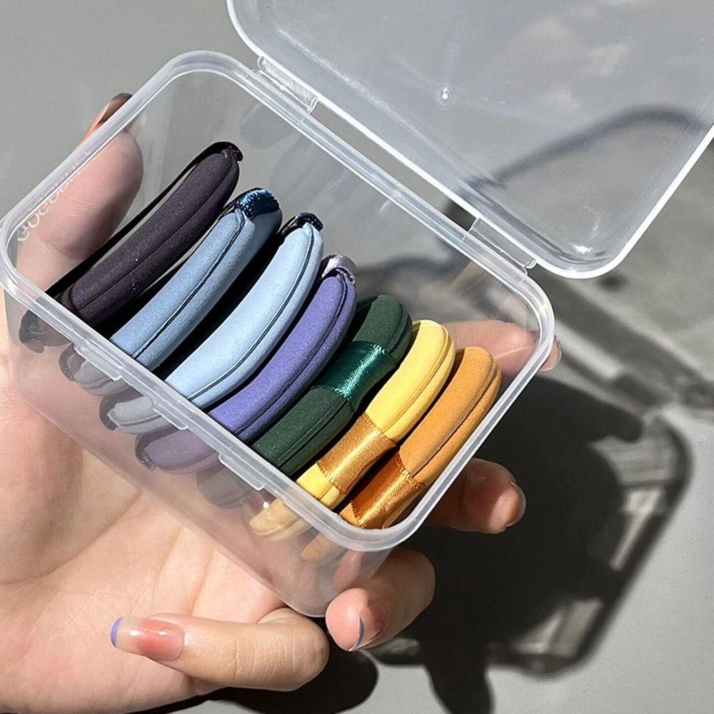 Plastic Powder Puff Storage Box Small Cosmetics Storage Case Square Storage Box  Floss