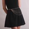 Europe, America, the new multi-layer simple chain body chain female, retro sexy punk metal waist chain