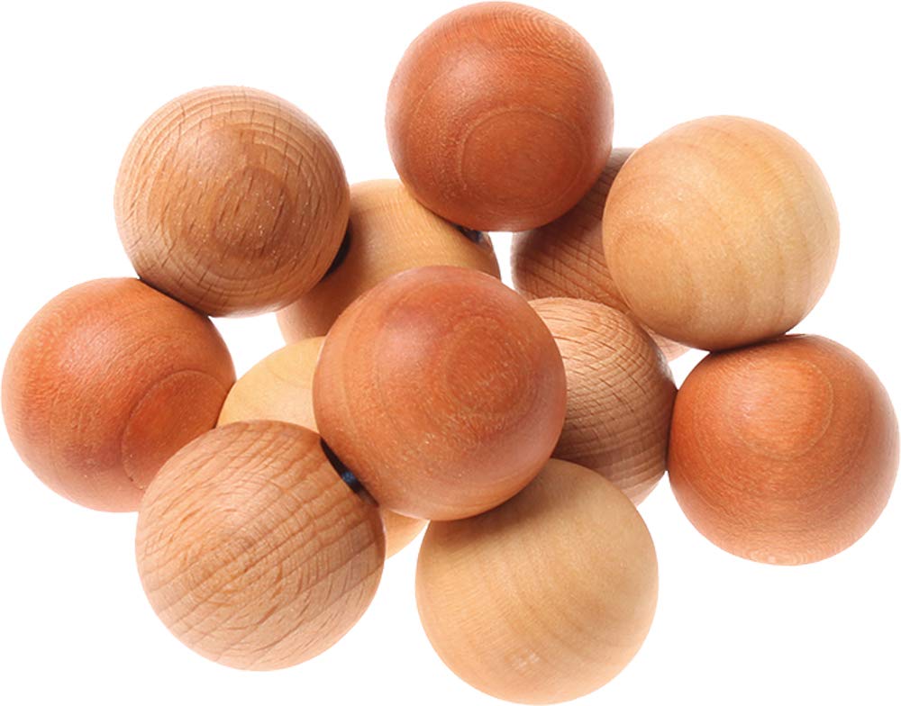 Wooden Rattle Toy for Made with Natural Bead Grasper Grimm's Babies, Materials,