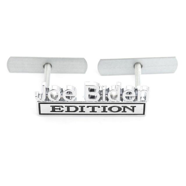 1Pc 3D Metal Joe Biden Edition Logo Car Front Grille Badge Side Fender Rear Trunk Emblem Sticker Decal
