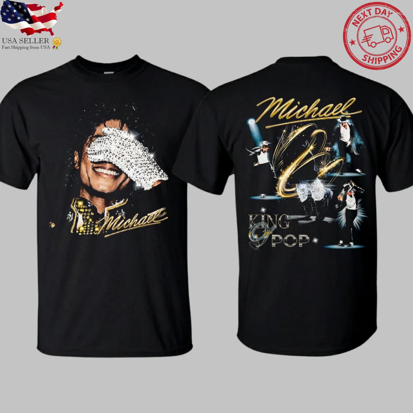 Michael Jackson King Of Pop Shirt Retro Vintage Graphic Tee Unisex T-Shirt XXL