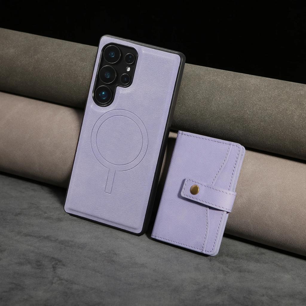 Detachable Wallet with Card Holder Phone Case for Samsung Galaxy S25 Edge S24 Ultra S23 Plus A56 A55 A54 A36 A35 A16 A15 Cover