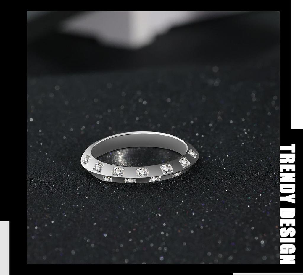 S925 Sterling Silver UFO Ring - Women's Japanese & Korean Fashion with Hot Style Personality and Diamond Accent