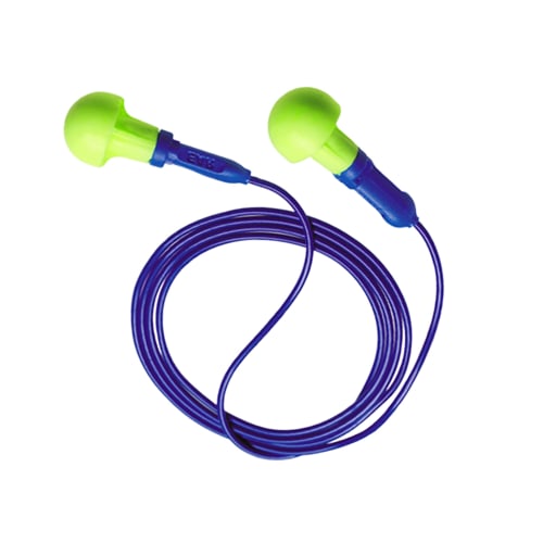 

3M E.A.R Push-Ins Earplugs, Corded, 28NRR, Yellow/Blue