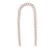 Chain Necklace Rhinestones Alloy Hip Hop Style 24in Jewelry Clothes Decorative Accessories