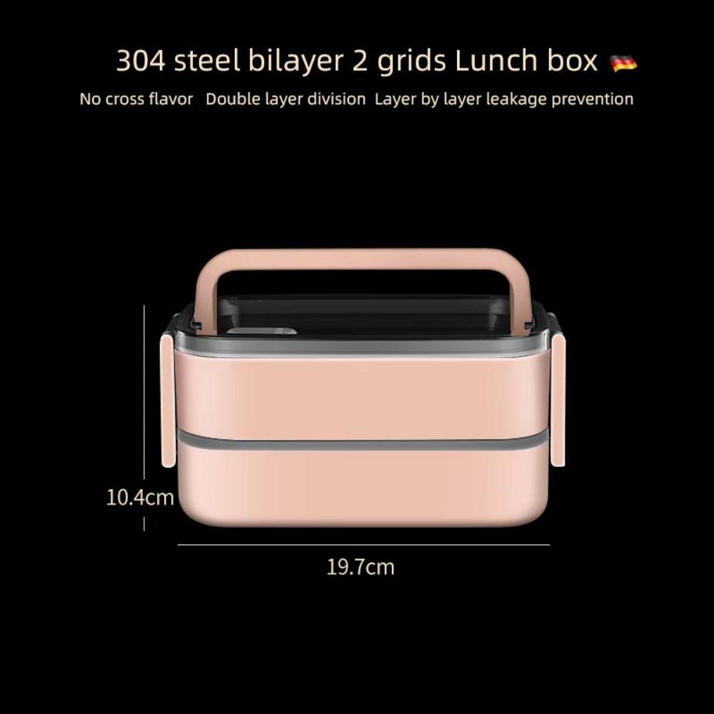 Double Layer Portable Lunch Box Leak-proof Food Storage Crisper Divides Food Container  Camping