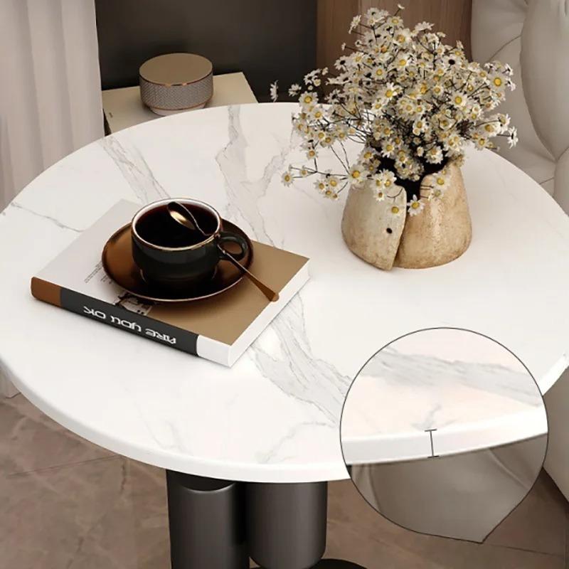 Cream style creative sofa side table, living room small round table, creative coffee table or small round dining table.