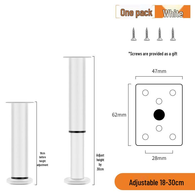 Adjustable Telescopic Furniture Legs: Cabinet, TV Stand, Bed, and Sofa Support Feet