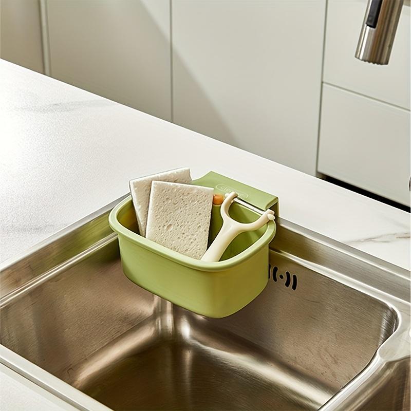 1pc Sink Drain Basket - Duty Hanging Drainer with Overflow Hole, Kitchen Sink Filter, Plastic Sink Strainer for Dishwashing, Prevents Clogs