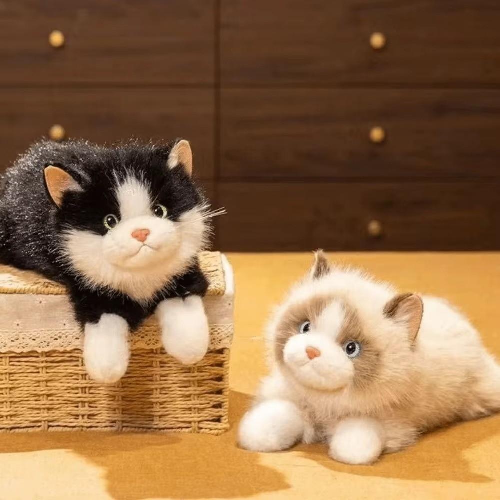 Soft Stuffed Cat Doll Ragdoll Cat Plush Cat Doll Interactive Toys Simulation Cat Plush Toys Girls