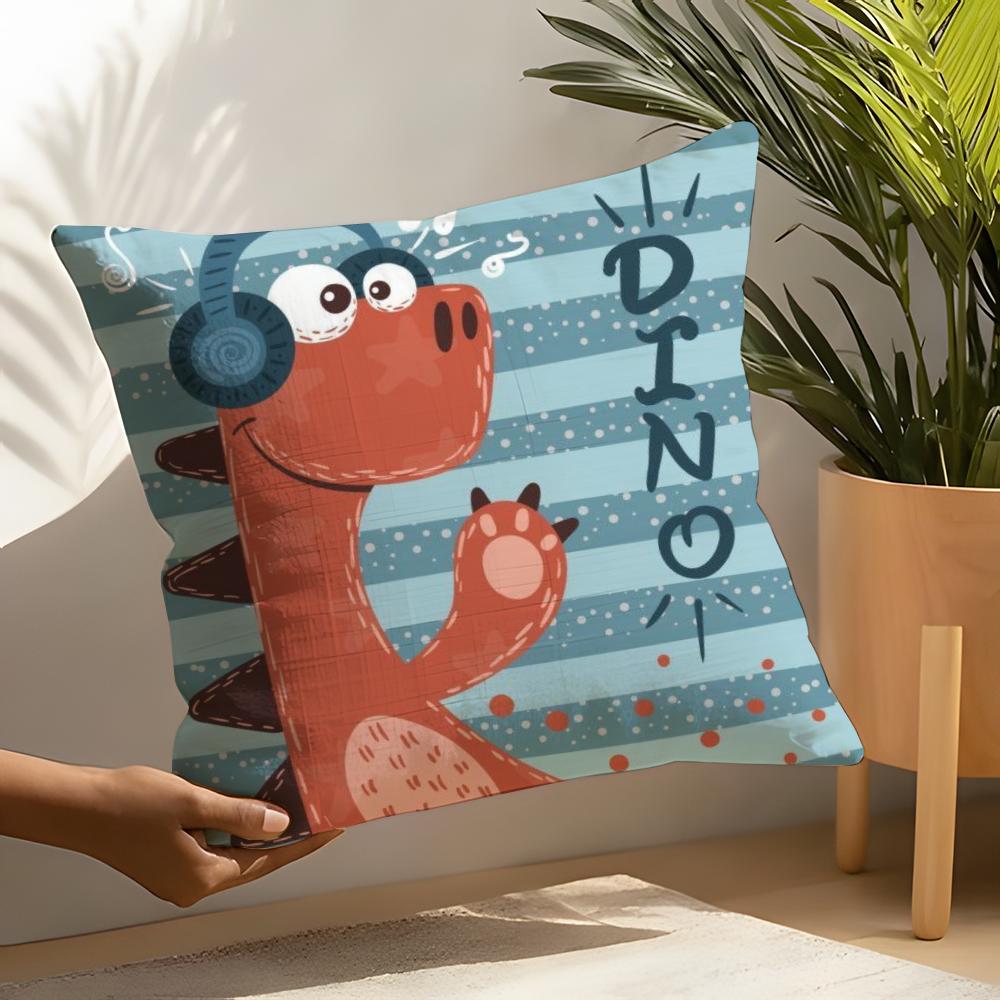 Cute Cartoon Dinosaur Pillow Case Home Living Room Decoration Linen Pillow Cases Cushion Cover