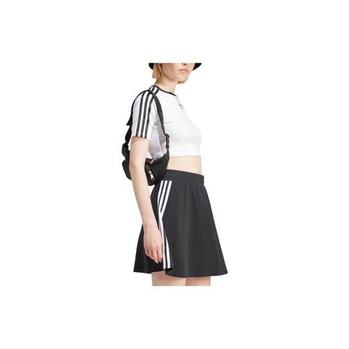 Adidas Originals Three-Stripe Short Sleeve Cropped T-Shirt Women White