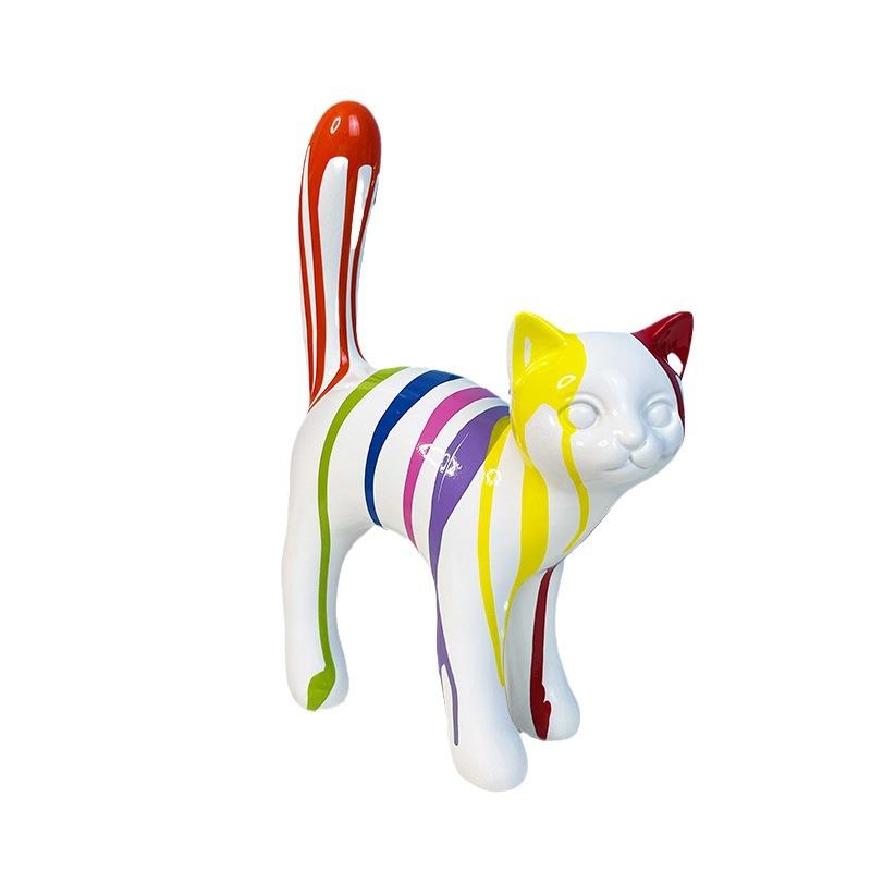 New Adorable Cat Ornaments Resin Best Porch Wine Cabinet Crafts Modern Minimalist Home Living Room Decorations Durable