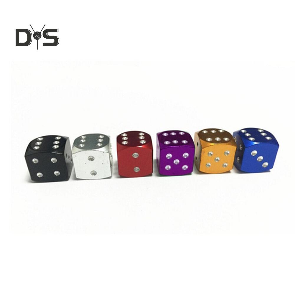 Super Wind Dice Shape Car Motorcycle Wheel Tyre Air Valve Stem Anti-dust Cover Caps