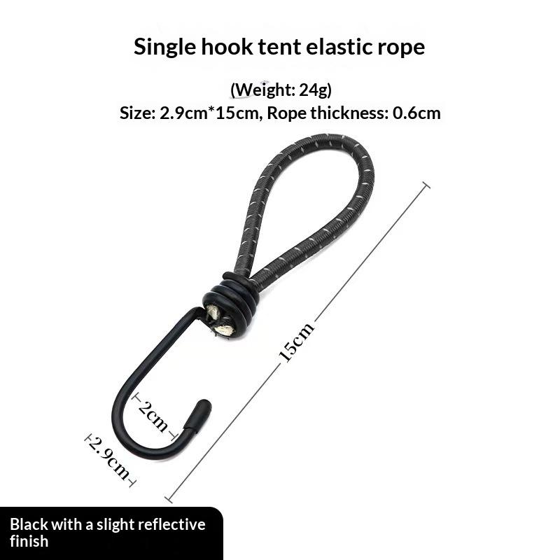 Strong 5pcs Elastic Rope Hook for Tents Versatile Outdoor Use for Camping and Adventure
