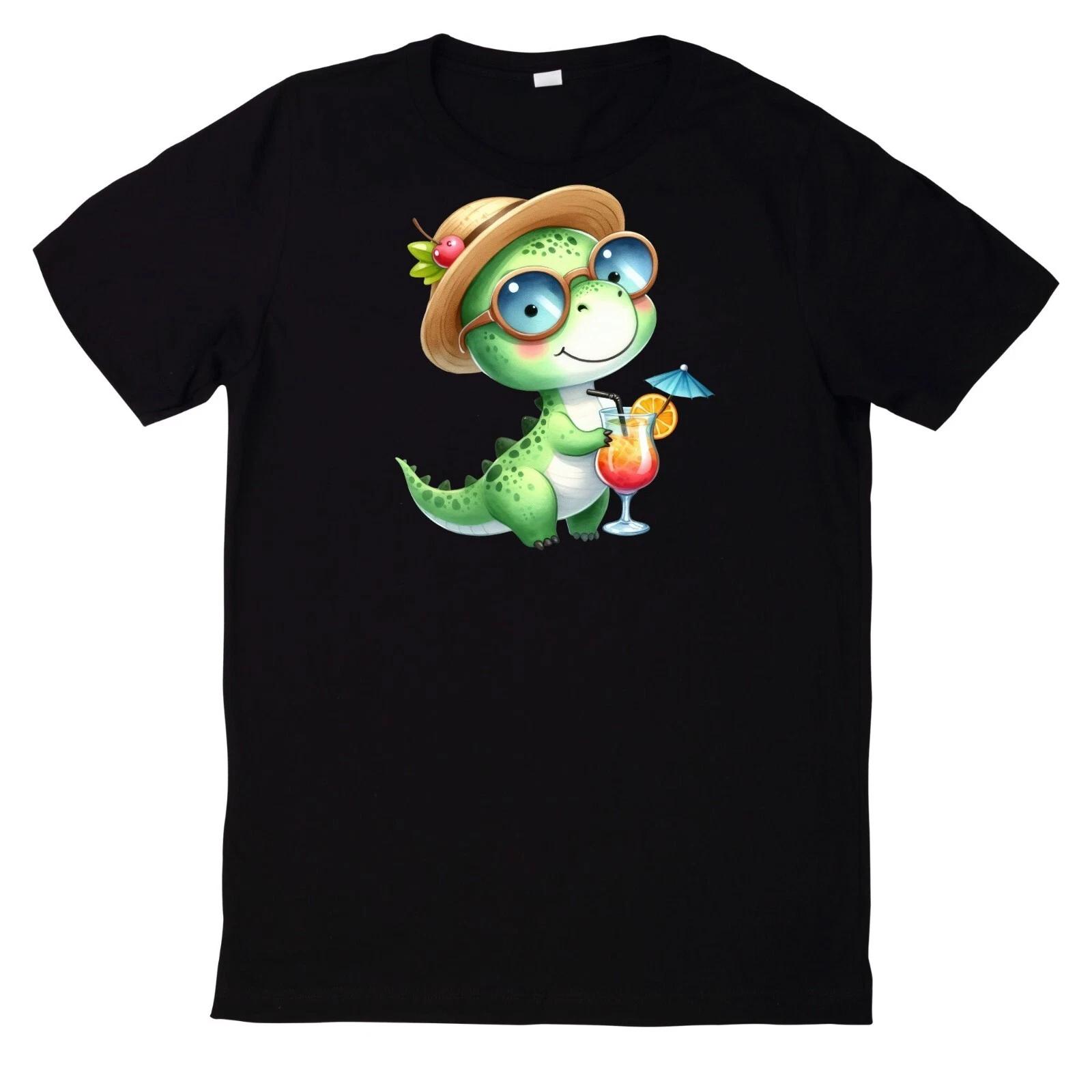T-Shirt Niedliches Dinosaurier in der Poolparty L