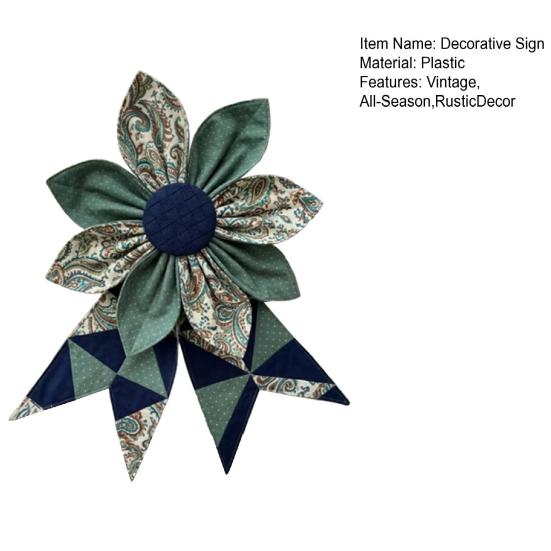 Flower Decorative Sign for Front Door Retro Burlap DIY Wreath And Bow Making Kit Artificial Floral Wall Hanging for Home Indoor Outdoor Decor